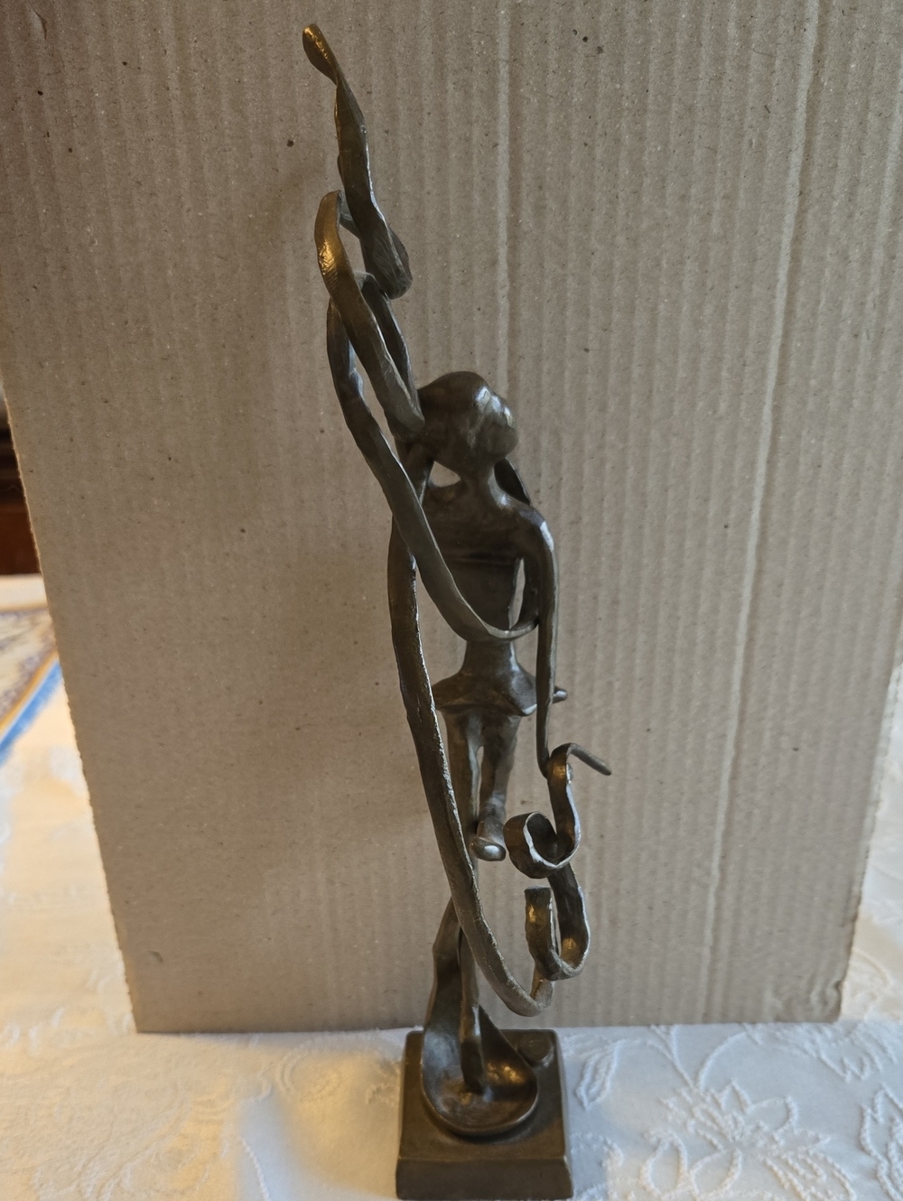 Bronze Brutalist Ballerina Signed 13" X 5" X 2.5" - Picture 7 of 10